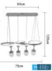 UNIVERSO Pendant light 68w 5540lm with CCT switch 750x1200mm white