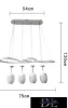 UNIVERSO Pendant light 68w 5540lm 3000K 750x1200mm white
