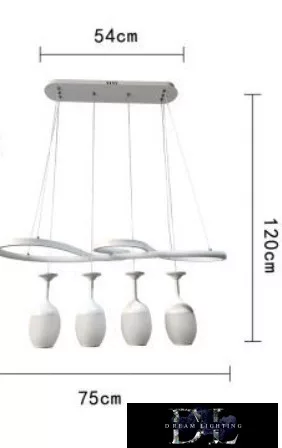 UNIVERSO Pendant light 68w 5540lm 3000K 750x1200mm white