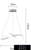 UNIVERSO Pendant light 40w 3200lm 3000k IP20 White D550x1200mm