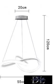 UNIVERSO Pendant light 40w 3200lm 3000k IP20 White D550x1200mm