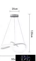 UNIVERSO Pendant light 40w 3200lm 6500k IP20 White D550x1200mm