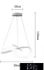 UNIVERSO Pendant light 40w 3200lm 4000k IP20 White D550x1200mm