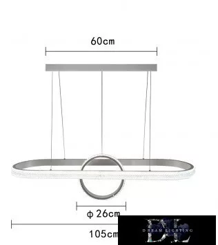UNIVERSO Pendant light 54w 4320lm 3000k IP20 White D1050x260mm