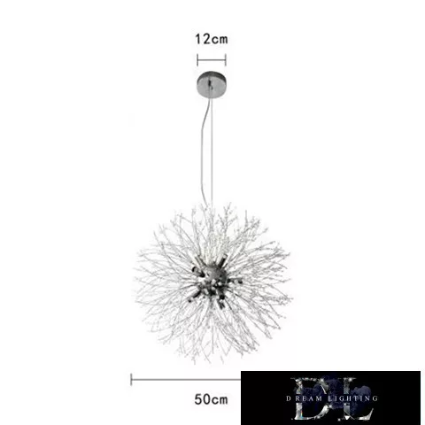 UNIVERSO Crystal pendant lamp 9xG9 Max60W IP20 chrome ∅500mm