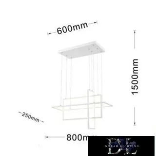 UNIVERSO Pendant light 76w 6080lm 4000k IP20 White 800x250x1500mm
