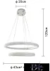 UNIVERSO Pendant light 51w 4080lm 3000k IP20 white ∅590x1200mm