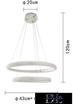 UNIVERSO Pendant light 51w 4080lm 3000k IP20 white ∅590x1200mm