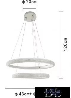 UNIVERSO Pendant light 51w 4080lm 6500k IP20 white ∅590x1200mm