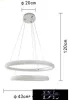 UNIVERSO Pendant light 51w 4080lm 4000k IP20 white ∅430+590x1200mm