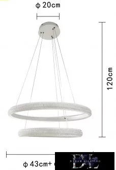 UNIVERSO Pendant light 51w 4080lm 4000k IP20 white ∅430+590x1200mm