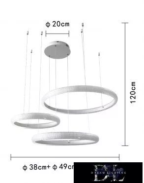 UNIVERSO Suspension lamp 60w 4800lm 3000k IP20 white 630+490+380mm