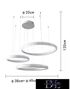 UNIVERSO Pendant light 60w 4800lm 6500k IP20 white 630+490+380mm