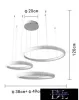 UNIVERSO Pendant light 60w 4800lm 4000k IP20 white 630+490+380mm