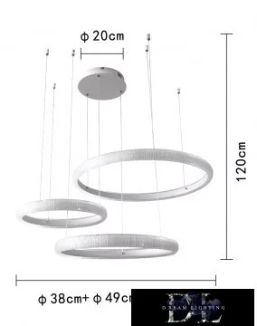 UNIVERSO Pendant light 60w 4800lm 4000k IP20 white 630+490+380mm