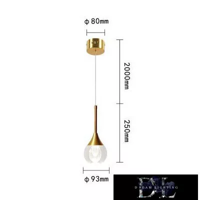 UNIVERSO Pendant LED 5w 400lm 4000k ∅93x250mm IP20 gold