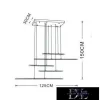 UNIVERSO Pendant LED 38W 3040lm CCT 1250x300x1500mm IP20 black