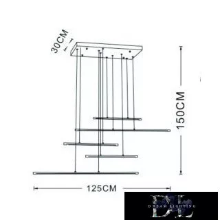 UNIVERSO Pendant LED 38W 3040lm CCT 1250x300x1500mm IP20 black