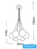 UNIVERSO Pendant light 7xG9 max.10w D450x1200mm IP20 Old gold 5 years