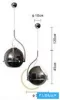 UNIVERSO Pendant light 1xE27 Max.60w IP20 Chrome/Black D290x450x1200mm