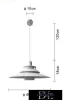 UNIVERSO Pendant light 1xE27 IP20 D400x1380mm white