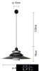 UNIVERSO Pendant light 1xE27 IP20 D400x1380mm black