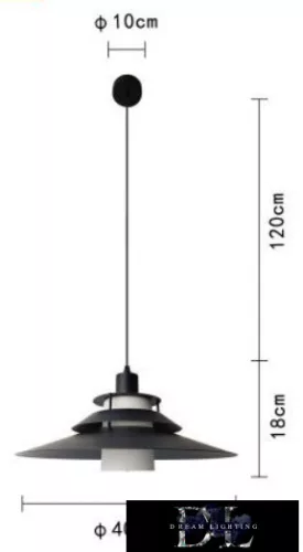UNIVERSO Pendant light 1xE27 IP20 D400x1380mm black
