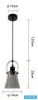 UNIVERSO Pendant Light 1xE27 Max.60w IP20 Black D140x250x1200mm