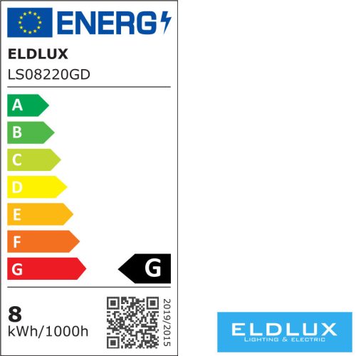 ELDLUX Flexible LED strip AC:220V 2835-120D-10MM 7.6w/M gold IP65
