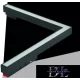 UNIVERSO Magnetic rail mountable L-shaped linear lamp DC:48V 24W 1800LM 3000K RA90 IP20 312x282mm Black