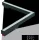 UNIVERSO Magnetic track mountable L-shaped linear lamp DC:48V 24W 1800LM 4000K RA90 IP20 312x282mm Black