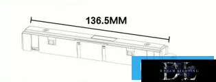 UNIVERSO Magnetic rail mountable straight connector