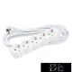 Technik distributor, 5-way, with 5 m cable, 1.5 mm2 copper cable (white) 16A