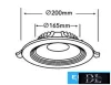 UNIVERSO LED recessed lamp 18w 1700lm 4000K 120° IP20 White D165mm Cutout: D200mm 3 years