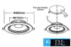 UNIVERSO LED recessed lamp 30w 3000lm CCT.kap 120° IP20 White D250mm Cutout:D225mm