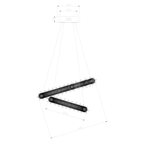 ELDLUX ELDAMARILL crystal glass pendant lamp D600 264W CCT