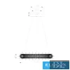 ELDLUX ELDAMARILL crystal glass pendant lamp D600 160W CCT