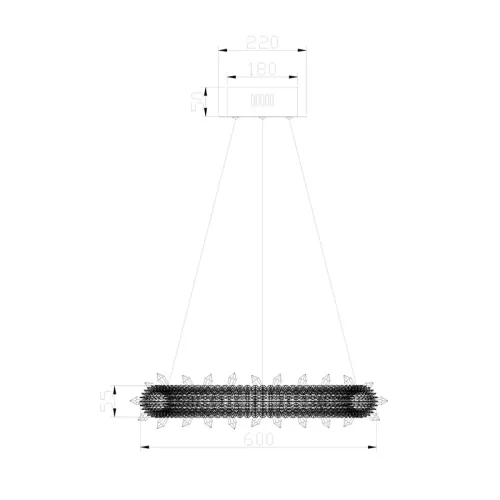ELDLUX ELDAMARILL crystal glass pendant lamp D600 160W CCT