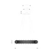 ELDLUX ELDAMARILL crystal glass pendant light D400 104W CCT