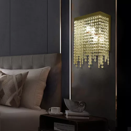 ELDLUX ELDALIZ crystal glass wall lamp L250 E14×2