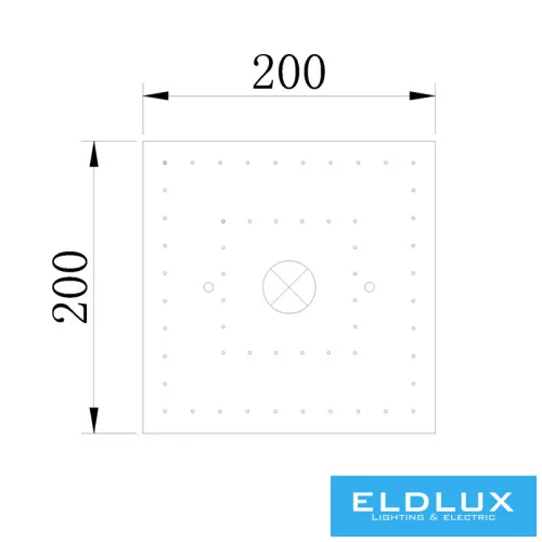 ELDLUX ELDALIZ crystal glass ceiling lamp L200 E14
