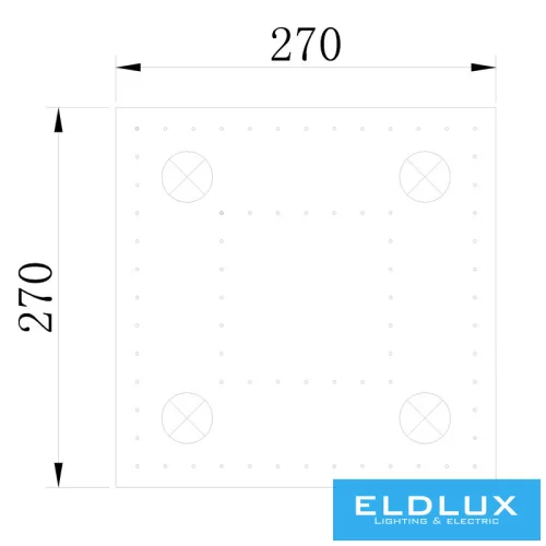 ELDLUX ELDALIZ crystal glass ceiling lamp L270 E14×4