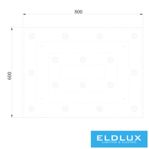 ELDLUX ELDALIZ crystal glass ceiling lamp L600 E14×16