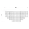 ELDLUX ELDALIZ crystal glass ceiling lamp L600 E14×16