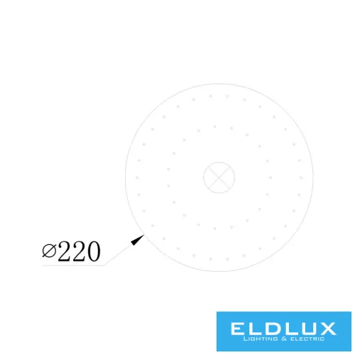 ELDLUX ELDILEN crystal glass ceiling lamp Ø220 E14