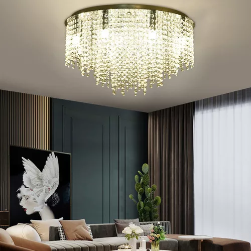ELDLUX ELDILEN crystal glass ceiling lamp Ø600 E14×12