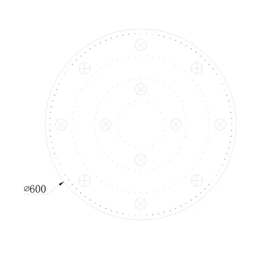 ELDLUX ELDILEN crystal glass ceiling lamp Ø600 E14×12