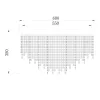 ELDLUX ELDILEN crystal glass ceiling lamp Ø600 E14×12