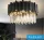 ELDLUX Crystal glass ceiling lamp E14×6 D400x300mm Black
