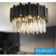 ELDLUX Crystal glass ceiling lamp E14×3 D300x300mm Black